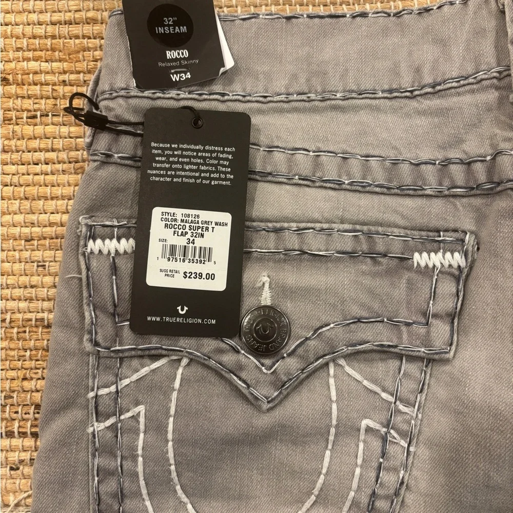 True Religion Gray Denim jeans - Picture 4 of 6